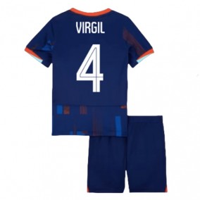 Seconda Maglia Paesi Bassi Virgil 4 Euro 2024 Bambino